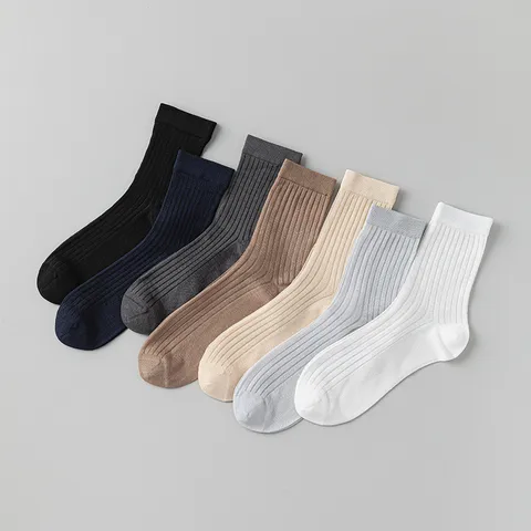 Herren Sommer Dünne Lyocell Seide Kühlende Socken Gestreifte Netzgewebe Atmungsaktive Socken Basic Casual Einfarbig Socken