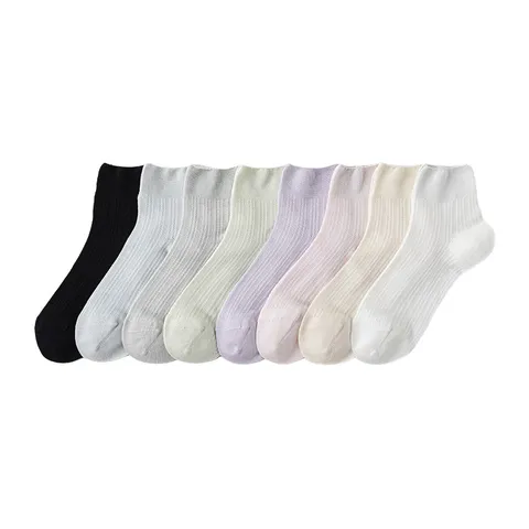 Damen Maulbeerseide Mesh Knöchelsocken Sommer Dünn Atmungsaktiv Antibakteriell Deodorant Einfarbig Nahtlose Freizeitsocken Für Frauen