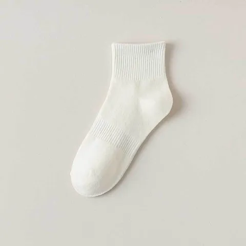 Damen Einfarbige Kurze Baumwollsocken Atmungsaktive Lässige Sport Niedrig Geschnittene Stiefeletten-Socken Für Sommer Frühling Weich Elastisch
