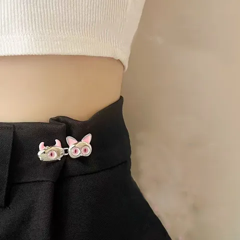 Cartoon Schleife Katze Metall Taillenschnalle Verstellbar Mode Kleidung Zubehör Damen Gürtelschnalle