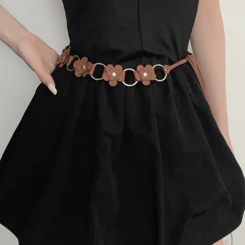 Böhmische Blumen Gewebte Taillenkette Für Frauen Retro Quaste Metall Taillengürtel Verstellbare Mode Kleid Zubehör