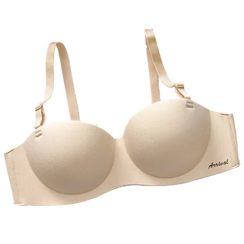 Damen Nahtloser Bügelloser Push-Up BH Glatter Einteiliger Unterwäsche Mit Verstellbaren Trägern Sexxi Tägliche Intimates