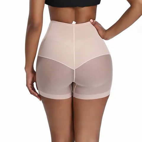 Women High Waist Tummy Control Shapewear Shorts Breathable Mesh Butt Lifter Body Shaper Panties Slimming Underwear