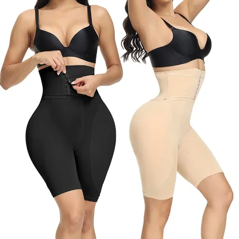 Women High Waist Tummy Control Nylon Shaping Shorts Butt Lifter Slimming Body Shaper Panties For Everyday