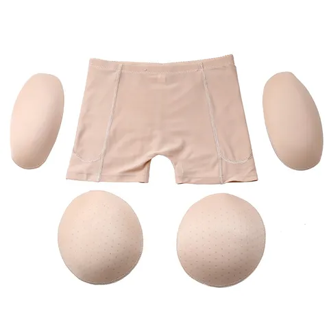 Shorts Moldeadores de Control de Abdomen de Talle Medio para Mujer Acolchados Levantador de Glúteos Sin Costuras Transpirables Ropa Interior