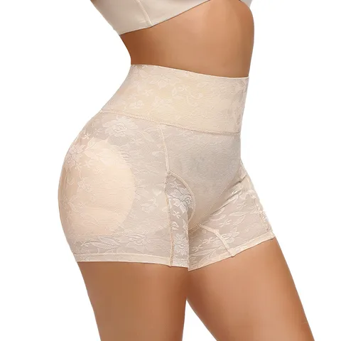 Dames Hoge Taille Kant Buikcontrole Vormende Boxershorts Naadloos Ademend Ondergoed