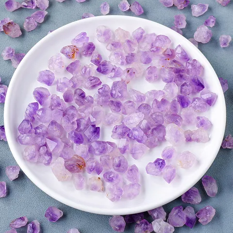 Spécimen Minéral de Cristal de Pierre Brute de Grappe d'Améthyste Naturelle pour Aromathérapie Paysage d'Aquarium Décoration de Maison