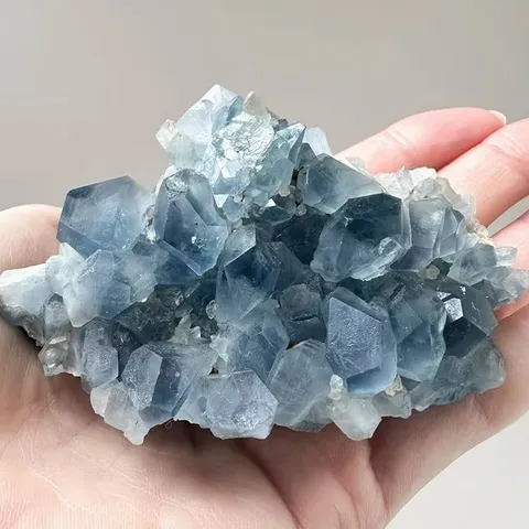 Ammasso di Cristalli di Celestina Blu Naturale Geode Pietra Grezza Esemplare Minerale per Decorazioni per la Casa Ufficio Ornamento da Tavolo Regalo
