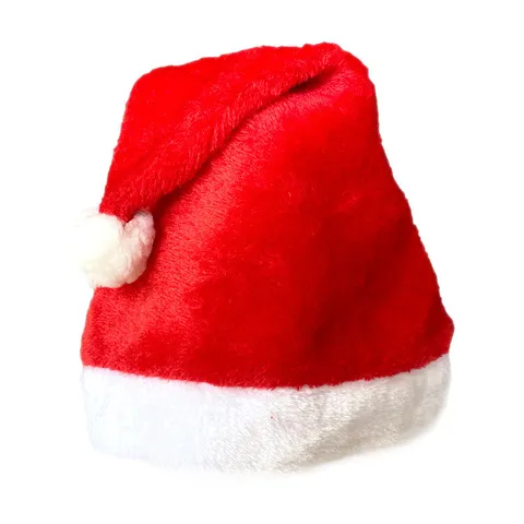 Traditionelle Weihnachtsmütze Klassisch Rot Und Weiß Vliesstoff Feiertagsparty Zubehör Erwachsene Festliche Kopfbedeckung Kostüm Requisiten
