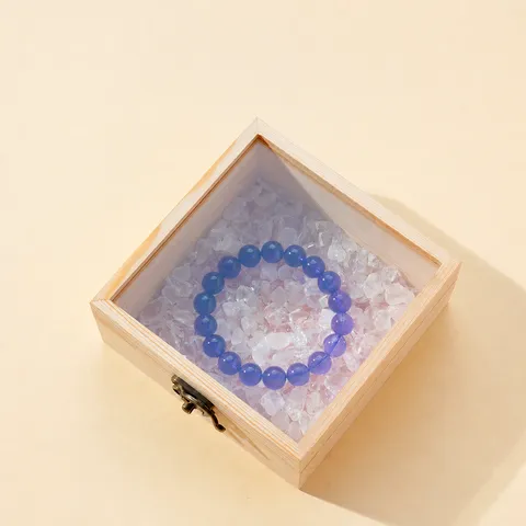 Natural Crystal Degaussing Stone With Wood Glass Skylight Box Clear White Quartz Amethyst Gemstone Purifying Purifier Jewelry Storage Case