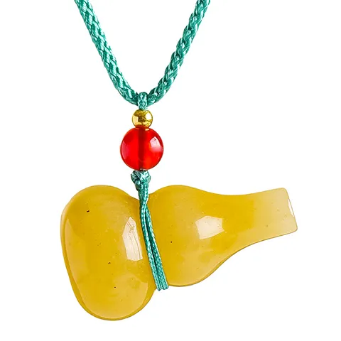 Naturkristall Kalebasse Anhänger Halskette Chinesischer Stil Fulu Edelstein Schmuck Mit Geflochtenem Seil Für Herren Damen Geschenk