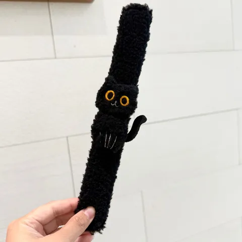 Halloween Schnapparmbänder Für Kinder Plüsch Kürbis Geist Fledermaus Schwarze Katze Muster Party Favors Armband Geschenke