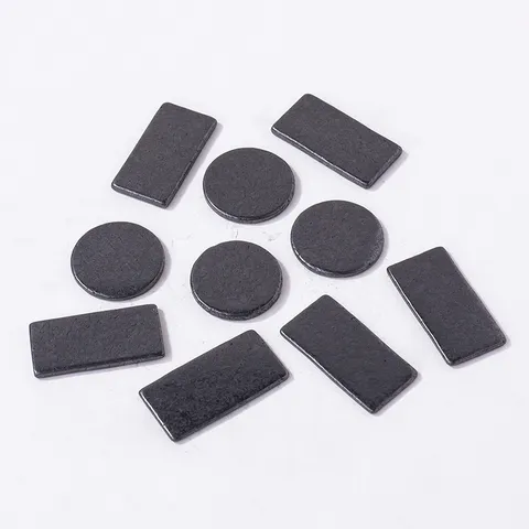 Pegatina para Teléfono de Shungita Rusa Natural Ornamento Geométrico Artesanía de Piedra Pulida para Decoración de Teléfono