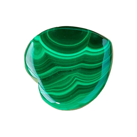 Natural Malachite Heart Shape Stone No Hole Polished Green Gemstone Heart For DIY Pendant Jewelry Making Crystal Craft Hanging Gift