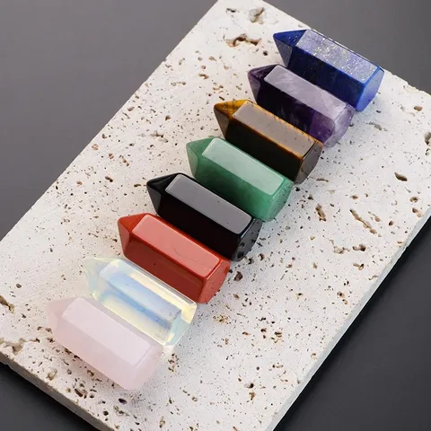 Natural Crystal Pillar Hexagonal Point Healing Stone Assorted Mineral Specimens Meditation Yoga Home Office Ornament Decoration