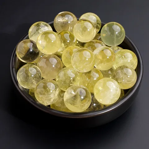 Natuurlijke Braziliaanse Citrien Kristallen Bol Gepolijste Sfeer Voor Home Office Decor Rijkdom Geluk Healing Stone DIY Sieraden Maken Accessoire