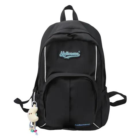 Nylon Casual Student Backpack Waterproof School Bookbag Simple Versatile Travel Daypack For Teen Girls Women