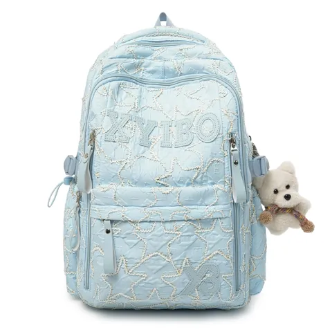 Large Capacity Nylon School Backpack For Students Casual Commuter Bookbag Lightweight Durable Laptop Backpack
