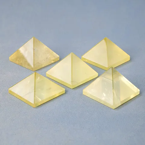 Natural Citrine Crystal Pyramid Energy Tower Feng Shui Ornament Geometric Desk Ornament Home Entrance Decoration Yellow Crystal Stone