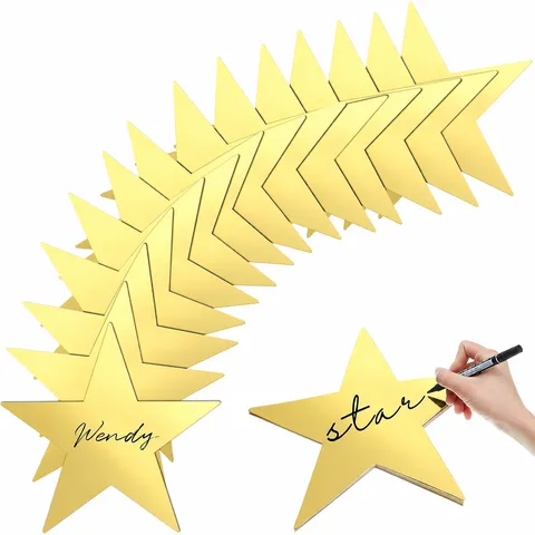 Gold Star Cutouts Paper Star Decorations Glitter Star Cutouts For Birthday Wedding Party Event Backdrop Decor