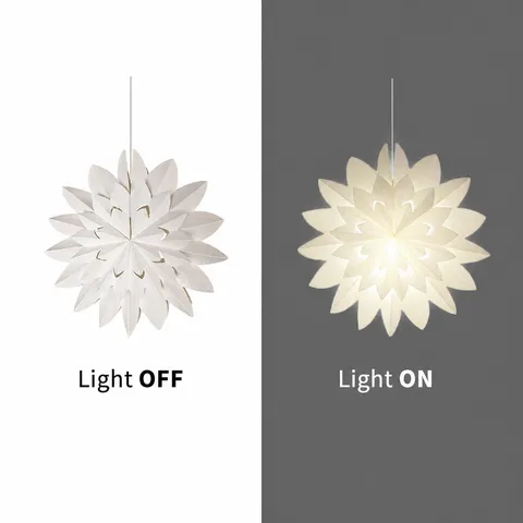 Christmas Snowflake Lampshade Hanging Ornament Origami Fan Paper Decor For Home Wedding Party Festival