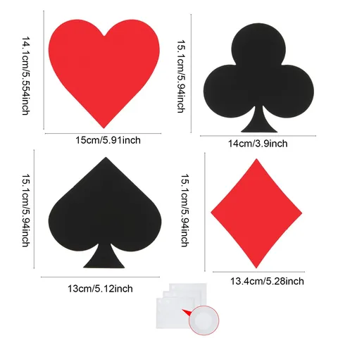 Casino Poker Thema Party Dekorationen Papierschnitte Mit Klebepunkten Kinder Geburtstag Pinnwand Wanddeko Zubehör