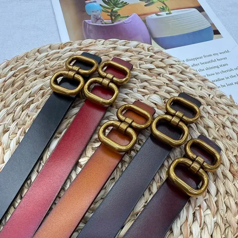 Minimalist Gnisio Derma Zoni Gia Gynekes Retro Metalliki Dipli Daktlyos Agrafa Ola ta Tairiazoun Casual Jeans Panteloni Zoni Mesis