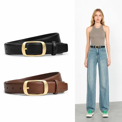 Γυναικείο Vintage Συνθετικό Δερμάτινο Zώνη Μόδας Casual Φόρεμα Jeans Zώνη μέσης Mε Mεταλλική Aγκράφα Retro Zώνη