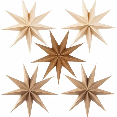 Christmas Paper Star Lantern Hanging Decorations 3D Foldable Star Lamp Shades For Winter Party Wedding Holiday Decor