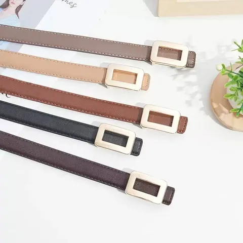 Minimalist Μόδα Γυναικεία Λεπτή Δέρμα Αγελάδας Ζώνη Ευέλικτη Διακοσμητική Κράμα Ψευδαργύρου Αγκράφα Ζώνη Για Φόρεμα Κοστούμι Τζιν