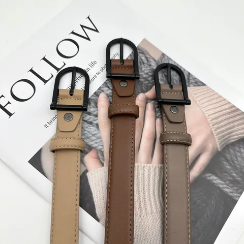 Γυναικεία Ζώνη από Γνήσιο Δέρμα Μινιμαλιστική Αγκράφα Casual Κοστούμι Τζιν Ζώνη Αξεσουάρ Μόδας