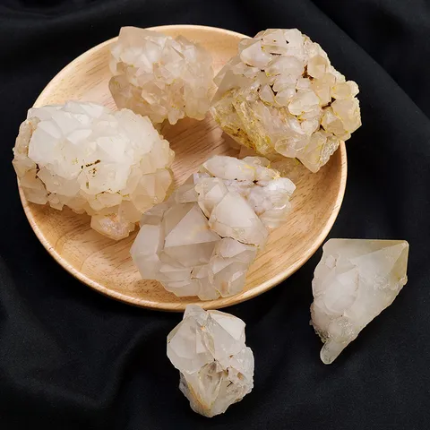 Natürlicher Bergkristall Cluster Probe Rohe Ananas Quarz Kristall Zahn Mineral Proben Heilung Reiki Steine Heim Büro Schreibtisch Dekoration