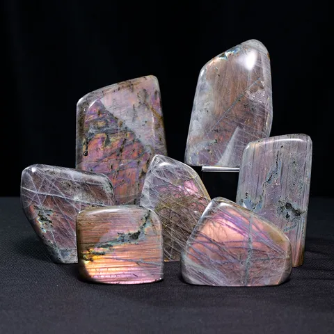 Natuurlijke Labradoriet Kristal Paarse Maansteen Boekensteun Ornament Gepolijst Mineraal Specimen Helende Steen Home Decor