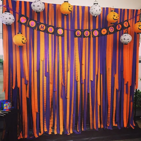 Serpentins en Papier Crêpe d'Halloween Rouleaux de Papier Colorés pour Fond de Fête Décoration de Vitrine Fournitures de Fête