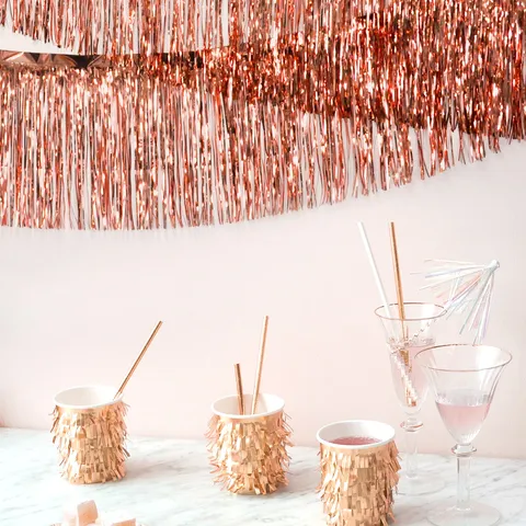 Tinsel Foil Fringe Curtain Metallic Rain Curtain Photo Booth Backdrop For Birthday Party Wedding Event Decoration