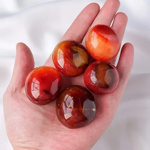 Natural Red Agate Tumble Stones Highly Polished Big Crystal River Healing Rock Minerals For Table Decor Home Spiritual Feng Shui Pocket Stone