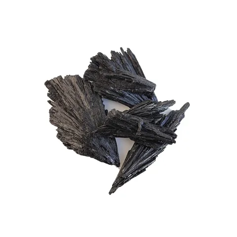 Natural Black Tourmaline Raw Stone Feather Shape Crystal Mineral Specimen For Teaching Education Home Decor Energy Stone Gift