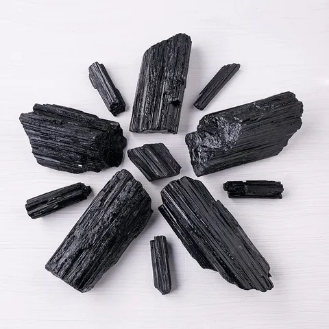 Natuurlijke Zwarte Toermalijn Ruwe Kristal Steen Specimen Home Decor Aromatherapie Diffusor Steen Schorl Mineraal Kristal Specimen