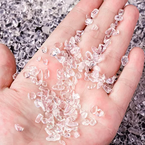 Natürliche Bergkristall-Splitter Hochtransparente Weiße Quarzsteine Für Aquarium Blumentopf Dekor Heilkristalle