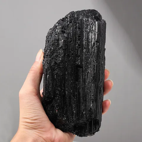 Natural Black Tourmaline Raw Stone Mineral Specimen Crystal Quartz Rough Rock Cluster For Home Decoration Desk Ornament Specimen