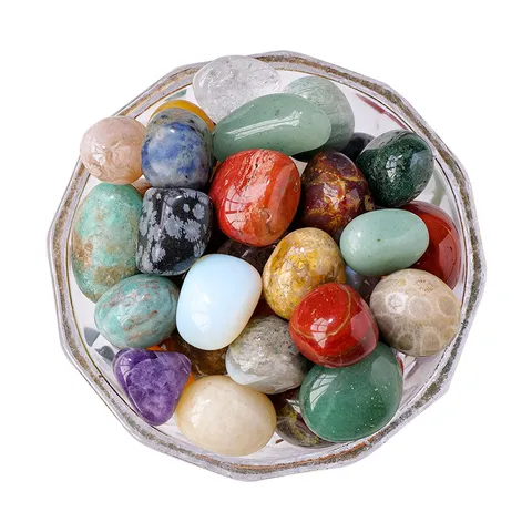 Natural Multicolor Crystal Tumbled Stones Large Particles Aromatherapy Diffuser Rocks For Fish Tank Landscaping Home Decoration Healing Mineral Crystals Decor