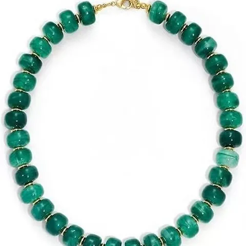 Collier Perlé en Laiton Plaqué Or à la Mode pour Femmes Perles en Résine Chaîne Réglable Design Haut de Gamme Bijoux