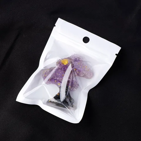 Natural Crystal Chips Maple Tree Ornament Resin Epoxy Money Tree Fortune Tree For Home Office Desk Decor Aesthetic Gift