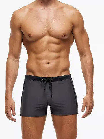 Herren Schnelltrocknend Badeshorts Einbadge Farbe Kordelzug Boxershorts Atmungsaktiv Board Shorts Für Schwimmen Strand Sommer