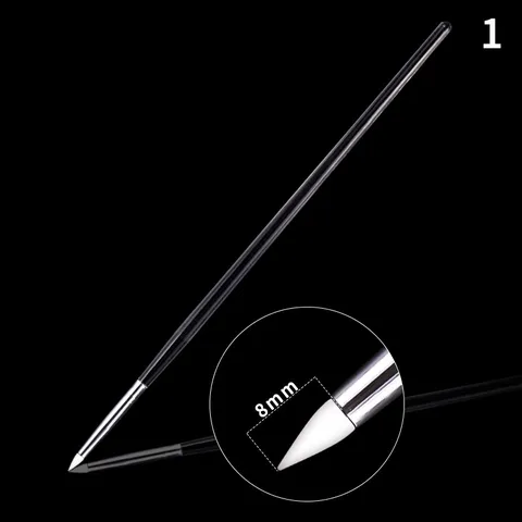 Professionelle Silikon Nagelkunstpinsel Transparenter Und Schwarzer Griff Schnitzen Malerei Phototherapie Stift Maniküre Werkzeuge