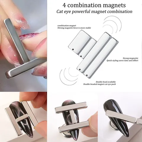 Professional Nail Art Magnetic Tool Set Multi-Functional Cat Eye Magnet Sticks Strong Magnetic Block for Manicure