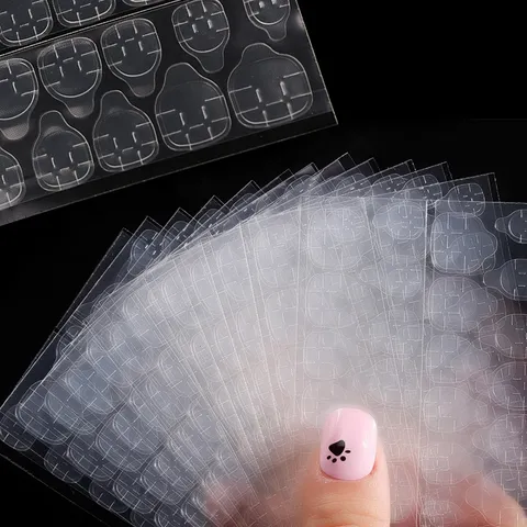 Transparent Double Sided Nail Adhesive Tabs Clear False Nail Sticky Glue Strips Manicure Tool DIY Nail Art Accessories