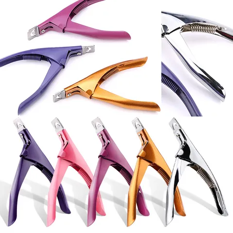 Professional U-Shaped Nail Clipper False Nail Art Edge Cutter Stainless Steel Acrylic Tip Trimmer Manicure Tool