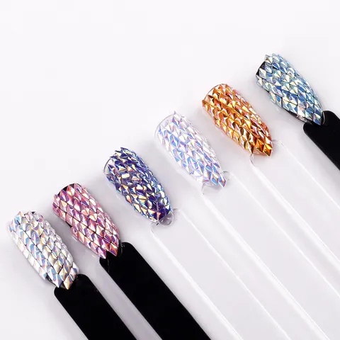 Nagelkunst Pailletten 3D Rauten Diamant Glitzer Flocken Holografische Maniküre DIY Dekore Glänzende Nail Art Zubehör