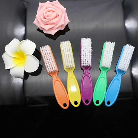 Professional Nail Dust Cleaning Brush Plastic Manicure Hard Bristle Dust Remover Tool For Nail Art Salon Daily Care